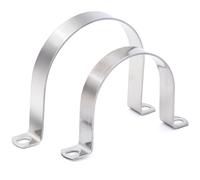 Abrazaderas Metalicas para Tubos Ø102 mm, MgcTolBox Clip para Tubo, U-Abrazadera de Acero Inoxidable para la Fijación de Tubos, Manguera o Cables - PACK 4 unidades