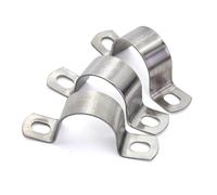 Abrazaderas Metalicas para Tubos Ø25 mm, MgcTolBox Clip para Tubo, U-Abrazadera de Acero Inoxidable para la Fijación de Tubos, Manguera o Cables - PACK 10 unidades