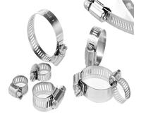 Abrazaderas Metalicas Para Tubos 5/10pcs 8 to 152mm 304 Stainless Steel Adjustable Drive Hose Clamp Fuel Line Worm Size Clip Hoop(8-12mm 10pcs)