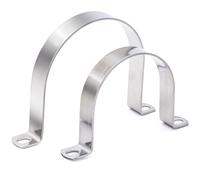 Abrazaderas Metalicas para Tubos Ø80 mm, MgcTolBox Clip para Tubo, U-Abrazadera de Acero Inoxidable para la Fijación de Tubos, Manguera o Cables - PACK 4 unidades