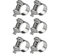 Abrazaderas Metalicas Tubos Abrazadera de manguera 6 uds., abrazadera escape acero inoxidable 304, Clip tubo ajustable Turbo alta resistencia 17-174mm(6pcs 44-47mm)