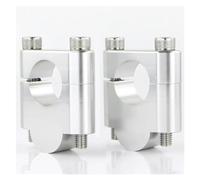 Abrazaderas Montaje Elevadores Manillar 7/8" 22mm para Motocicleta para Ducati para Monster 695 750 para Monster 800 900 1000 Elevador Manillar(Plata,30mm)