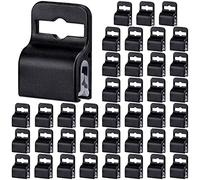 Abrazaderas negras de agarre para tarjetas de identificación, soporte de plástico para tarjetas de identificación de grosor estándar, tarjeta inteligente, CAC, tarjeta chip o tarjeta deslizante (40