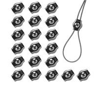 Abrazaderas para cables de acero inoxidable de 20 piezas de 5/32 pulgadas