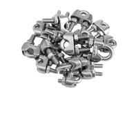 Abrazaderas para cables metálicos, Abrazadera de perno en U de cuerda de alambre de acero inoxidable 304 M3 M5 for Cable de 3-5mm 10 Uds.(M5-10pcs)