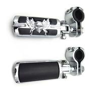 Abrazaderas para Estribos Delanteros De Motocicleta con Diseño Calavera para GL1800 GL1500 GL1100 GL1200 Shadow 400 Steed400