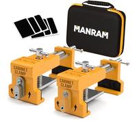 Abrazaderas para gabinete, paquete de 2 unidades, funda protectora incluida, abrazaderas de garra para gabinetes, abrazaderas de marco frontal de gabinete