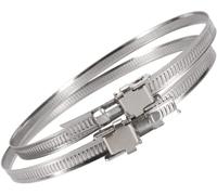 Abrazaderas para manguera, HG Power Abrazadera ajustable para manguera de 4 ", de acero inoxidable, con tornillo sin fin, abrazadera para conductos de ventilador en línea (ø100 mm)
