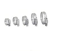 Abrazaderas para mangueras, 2-10 unids/set todos los tamaños de acero inoxidable 304 tornillo sin fin-tubo de combustible Clips de tubo de agua(19 29mm 2pcs)