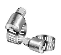 Abrazaderas para mangueras, Abrazadera de resorte fija con clip acero inoxidable 8 mm a 120, engranaje helicoidal tres velocidades ajustable, for tubo combustible, tubería agua(40 64 mm)