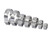 Abrazaderas Para Mangueras De Acero Inoxidable 5-20 unids/lote 5,30mm a 50mm abrazadera de tubo de acero inoxidable abrazaderas de manguera de un solo oído Kit surtido(12.8-15.30mm 10pcs)