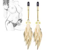 Abrazaderas para pezones Abrazaderas para pezones Abrazaderas para clítoris con pesas Colgante decorativo Joyería para pezones Fetiche ajustable Coqueteo Juguetes sexuales para mujeres Paquete de 2