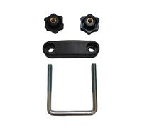 Abrazaderas para portaequipajes de techo: abrazaderas de metal resistentes, diseño en forma de U con tuercas de seguridad, acabado duradero | Clips de montaje para cofre de techo, barras desmontables,