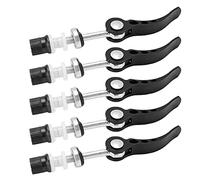 Abrazaderas para tija de sillín, aleación de aluminio de liberación rápida, abrazadera duradera para tubo de bicicleta, piñón fijo, bicicletas universales, juego de 5 uds. (Negra)