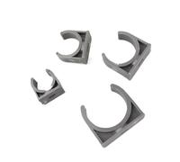 Abrazaderas para tuberías de PVC, Paquete de 10 abrazaderas for tubos PVC grises 20 a 75 mm(75mm)