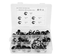 Abrazaderas para Tubos en R, Acero Inoxidable, 42 Piezas 5 Tamaños 1 / 4in, 3 / 8in, 1 / 2in, 5 / 8in, 5 / 16in - Resistentes a Corrosión, Fácil Instalación Para Uso Industrial y