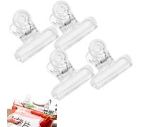 Abrazaderas transparentes de plástico de 4 pzs, clips de bolsa de chip, clips de bulldog, clips de bisagra, pinzas de bolsa de comida, pinzas de papel de bisagra pequeñas para cocina(yo)