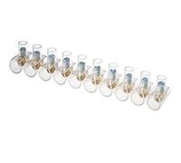 Abrazaderas volantes transparentes 10 polos 10mm2 500V 10pcs