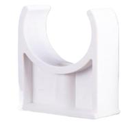 Abrazaderas y clips para tuberías de agua de PVC, Abrazadera de PVC en forma U for tubería agua, color blanco, 20-110 mm, paquete 2(63MM)