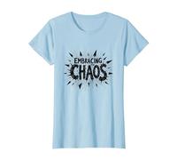 Abrazando el Caos: Declaración atrevida para los Rebeldes Camiseta, Mujer, Azul Bebé, 3XL