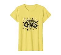 Abrazando el Caos: Declaración atrevida para los Rebeldes Camiseta, Mujer, Limón, L