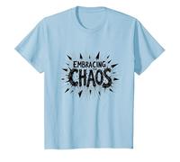 Abrazando el Caos: Declaración atrevida para los Rebeldes Camiseta, Niños, Azul Bebé, 12 años