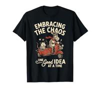 Abrazando el Caos Funny Donkey y Opossum Scooter Camiseta