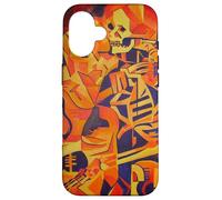 Abrazando la Muerte Arte Geométrico Colorido Carcasa para iPhone 16