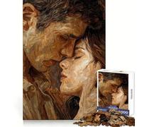 Abrazo Apasionado︰ Rompecabezas de Retrato de Amantes con técnica Impasto para Adolescentes, 1000 Piezas, Mejora la Memoria, Divertido y Relajante, para armar, (50x75cm)
