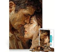 Abrazo Apasionado︰ Rompecabezas de Retrato de Amantes con técnica Impasto para Adolescentes, 1000 Piezas, Mejora la Memoria, Divertido y Relajante, para armar, (50x75cm)