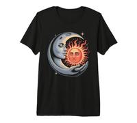 Abrazo Celestial del Sol y la Luna - Arte de armonía cósmica mística Camiseta Premium