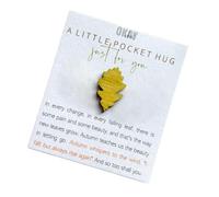 Abrazo de arce de bolsillo | Recuerdo de abrazo de madera con hojas de otoño, recuerdo de relación a larga distancia para familia, pareja, niños, amante, b, Refer to description, Unisex
