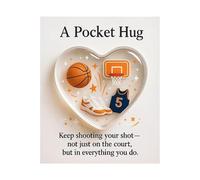 Abrazo de bolsillo con temática deportiva, colección de abrazo de bolsillo con temática deportiva, con tarjeta de felicitación, colección temática deportiva para entusiastas del deporte y amigos (D)