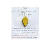 Abrazo de bolsillo de arce, recuerdo de arce de bolsillo, decoración portátil de hojas de otoño rústicas para niños, amantes, amigos, b, Refer to description, Unisex