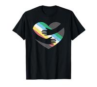 Abrazo de corazón con Bandera de Orgullo de discapacidad Camiseta