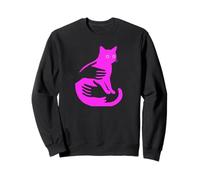 Abrazo de Gatito Rosa Intenso Sudadera