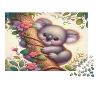 Abrazo de Koala al árbol Puzzles 1000 Piezas Papel Reciclado para Adultos Puzzle para Adultos Juego Educativo con desafío Excelente Idea de Regalo para niños a Partir de 12 años 70x50cm/1000pcs