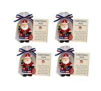 Abrazo de Papá Noel Estilo Retro Para Colgar Materiales Acrílico Irrompible Amigable Familia Acento de Navidad Acrílico Claro Decoración de Papá Noel