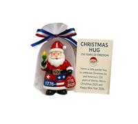 Abrazo de Papá Noel Estilo Retro Para Colgar Materiales Acrílico Irrompible Amigable Familia Acento de Navidad Acrílico Claro Decoración de Papá Noel