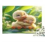Abrazo de patitos Puzzles 1000 Piezas Papel Reciclado para Adultos Puzzle para Adultos Juego Familiar Divertido y desafiante Excelente Idea de Regalo para Mujeres y Hombres 52x38cm/1000pcs