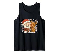 Abrazo de Reno de Papá Noel Camiseta sin Mangas