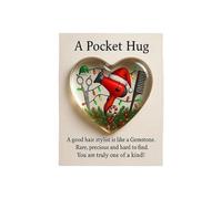 Abrazo navideño de Bolsillo pequeño - Decoración del hogar de peluquería en Forma de corazón 2D | Bolsillo Transparente para Tarjetas Inspiradoras, para Hombres, Peluquero, graduación, cump