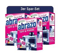 abrazo Olla y sartén | 24 cojines de limpieza, 3 x 8 unidades para ollas y cocina, esponja de lavado con jabón vegetal vegano, esponja de cocina, esponja de limpieza