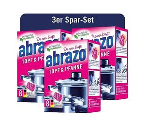 abrazo Olla y sartén | 24 cojines de limpieza, 3 x 8 unidades para ollas y cocina, esponja de lavado con jabón vegetal vegano, esponja de cocina, esponja de limpieza