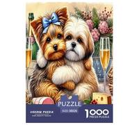 Abrazo Perro Puzzle 1000 Piezas, Moderno DIY,Entretenimiento Creativo para Adultos Y Niños Mayores De 12 Años Rompecabezas Familiar - Obra De Arte 38x26cm/1000pcs