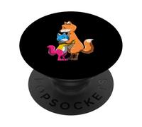 Abrazo Protector Pansexual Mamá Zorra Orgullo LGBTQ PopSockets PopGrip Adhesivo