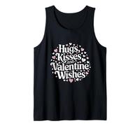 Abrazos Besos San Valentín Deseos Lindo Corazón Camiseta sin Mangas