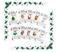 Abrazos de bolsillo navideños, fichas de abrazo de bolsillo de Navidad, Papá Noel y muñeco de nieve con tarjetas sinceras, regalos de recuerdo positivo de resina para amigos y familiares (10 unidades)