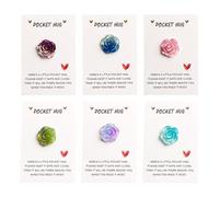 Abrazos De Bolsillo Para Amigos - Tarjeta De Corazón Con Flores Y Abrazo Cálido,Recuerdo 6 Piezas Mensaje Inspirador Y Romántico Para El Ánimo Cumpleaños Novio Y Novia Amigos San Valentín Amistad