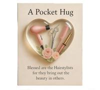 Abrazos de bolsillo para estilistas, herramientas de peluquería, abrazos de bolsillo de corazón, hechos a mano, adorno de peluquería (c)
